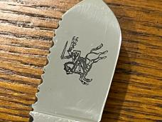 Parker Custom Series "Excalibur" Limited Edition Black Pearl Gunboat Canoe Knife Japan SN#713