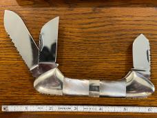 Parker Custom Series "Excalibur" Limited Edition Black Pearl Gunboat Canoe Knife Japan SN#713