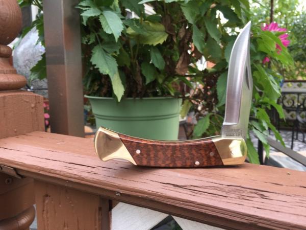 Schrade LB7 with Stabilized Snakewood Handles