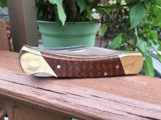 Schrade LB7 with Stabilized Snakewood Handles