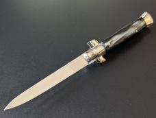 NOS GIOVANNI BELTRAME GENUINE IMITATION BUFFALO HORN 23cm=9" FLAT BLADE STILETTO NOS GIOVANNI BELTRAME GENUINE IMITATION BUFFALO HORN 23cm=9" FLAT BLADE STILETTO