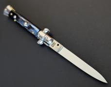 NOS GIOVANNI BELTRAME GENUINE IMITATION BUFFALO HORN 23cm=9" FLAT BLADE STILETTO NOS GIOVANNI BELTRAME GENUINE IMITATION BUFFALO HORN 23cm=9" FLAT BLADE STILETTO