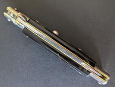 NOS GIOVANNI BELTRAME GENUINE IMITATION BUFFALO HORN 23cm=9" FLAT BLADE STILETTO NOS GIOVANNI BELTRAME GENUINE IMITATION BUFFALO HORN 23cm=9" FLAT BLADE STILETTO