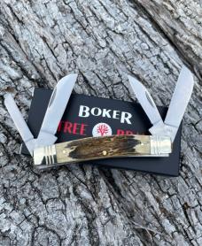 TREE BRAND BOKER ** STAG 1095 CARBON 4 BLADE CONGRESS