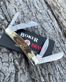 TREE BRAND BOKER ** STAG 1095 CARBON 4 BLADE CONGRESS