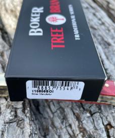 TREE BRAND BOKER ** SMOOTH RED BONE 1095 CARBON 4 BLADE CONGRESS
