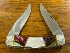 Parker-IMAI K-236 Customized Double Lockback Folding Knife w/Mother of Pearl & Abalone Scales SN#1 Parker-IMAI K-236 Customized Double Lockback Folding Knife w/Mother of Pearl & Abalone Scales SN#1