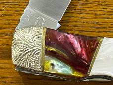 Parker-IMAI K-236 Customized Double Lockback Folding Knife w/Mother of Pearl & Abalone Scales SN#1 Parker-IMAI K-236 Customized Double Lockback Folding Knife w/Mother of Pearl & Abalone Scales SN#1