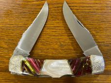 Parker-IMAI K-236 Customized Double Lockback Folding Knife w/Mother of Pearl & Abalone Scales SN#1 Parker-IMAI K-236 Customized Double Lockback Folding Knife w/Mother of Pearl & Abalone Scales SN#1
