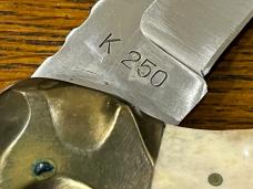 Parker-IMAI K-250 Lockback Knife w/Sculpted Smooth Bone Scales Japan 