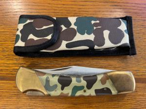 Parker-IMAI K-139 Lockback Folding Knife w/Camo Scales Japan