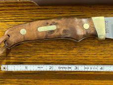 Schrade 6 7/8" Drop Point Old Timer PH2W Knife w/Burled Ironwood Scales