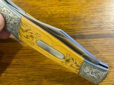 Schrade I*XL Wolstenholm M-1615 Lockback Folding Knife w/Orange Bone Scales England