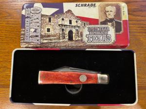 Schrade Walden/Stewart A. Taylor & Sons 2643TX Remember The Alamo 2-Blade Trapper Folding Knife
