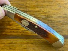 Schrade Walden SWAJB50 Amber Bone Razor Trapper Folding Knife w/Amber Bone Scales Schrade Walden SWAJB50 Amber Bone Razor Trapper Folding Knife w/Amber Bone Scales