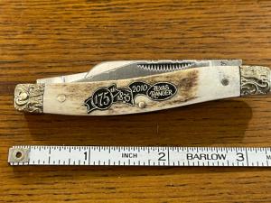 Schrade Uncle Henry 34STTR 175th Anniversary Texas Rangers 3-Blade Stockman Folding Knife 