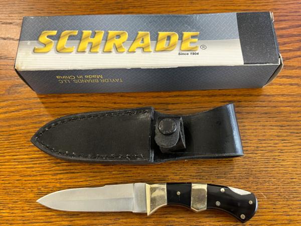 Schrade Rare Model LB8BH Convertible Spear Point/Push Blade Knife