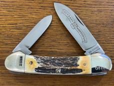 Schrade I*XL Wostenholm Canoe Folding Knife w/Burnt Stag Scales SN#08786 England 