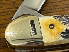 Schrade I*XL Wostenholm Canoe Folding Knife w/Burnt Stag Scales SN#08786 England 