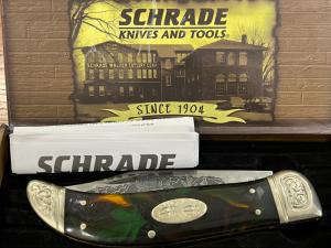 Schrade Collectors Series SCLELK 2008 Limited Issue Elk Clasp Folding Knife