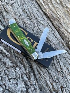 CASE XX ** SFO 2023 YELLOW GREEN EDITION BONE LIZARD SKIN DIAMOND SHIELD MINI TRAPPER CASE XX ** SFO 2023 YELLOW GREEN EDITION BONE LIZARD SKIN DIAMOND SHIELD MINI TRAPPER