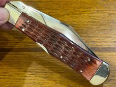 Star 3340 "Old Soldier" Swing-Guard Lockback Folding Knife w/ Jigged Purple Bone Scales