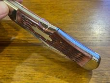 Star 3340 "Old Soldier" Swing-Guard Lockback Folding Knife w/ Jigged Purple Bone Scales