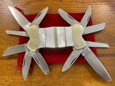 Parker & Son M-1431 Exibition 12-Blade Folding Knife w/Mother of Pearl Inlaid Handle Japan-- RARE!!! Parker & Son M-1431 Exibition 12-Blade Folding Knife w/Mother of Pearl Inlaid Handle Japan-- RARE!!!