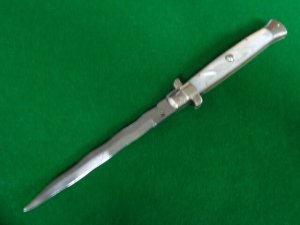 RARE 28cm 11" ANGESA Italy KRIS Pick Lock Genuine Mother Of Pearl !!!