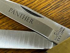 Compass Instrument "Panther" 2-Blade Folding Knife w/Hardwood Scales Japan Compass Instrument "Panther" 2-Blade Folding Knife w/Hardwood Scales Japan