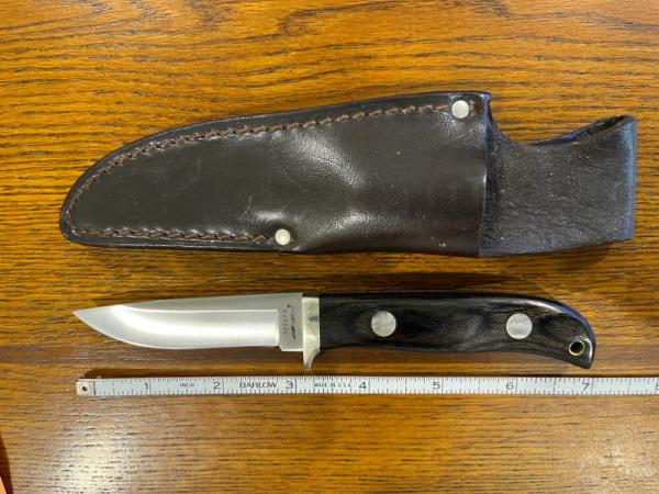 Parker 6 1/2" Drop Point Hunting Knife w/Stainless Steel Blade & Pakkawood Scales Japan Parker 6 1/2" Drop Point Hunting Knife w/Stainless Steel Blade & Pakkawood Scales Japan