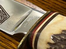 Parker Brothers 7 3/4" Clip Point Hunting Knife w/Stag Handle Germany Parker Brothers 7 3/4" Clip Point Hunting Knife w/Stag Handle Germany