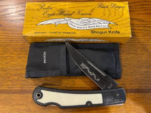 Parker Cut. Co. "Black Dragon" Shogun Single-Blade Folding Knife Japan