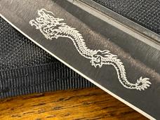 Parker Cut. Co. "Black Dragon" Shogun Single-Blade Folding Knife Japan Parker Cut. Co. "Black Dragon" Shogun Single-Blade Folding Knife Japan