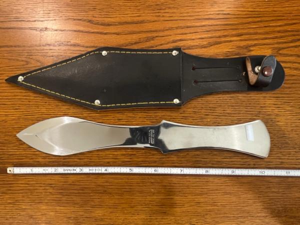 Parker Cut. Co. 10 1/2" Spear Point Throwing Knife Japan Parker Cut. Co. 10 1/2" Spear Point Throwing Knife Japan