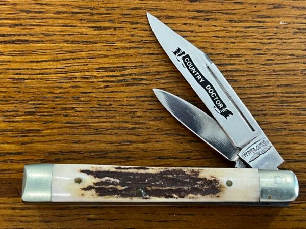 Parker Cut. Co. 2-Blade "Country Doctor" Physician's Folding Knife w/Jigged  Bone Scales Japan