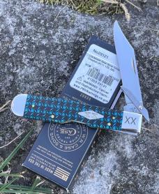 CASE XX ** SFO 2022 CARIBBEAN BLUE SMOOTH BONE SPIRAL CHEETAH CASE XX ** SFO 2022 CARIBBEAN BLUE SMOOTH BONE SPIRAL CHEETAH