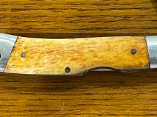 Parker Cut. Co. No. 5015 Grey Ghost Lockback Folding Knife w/Smooth Bone Scales Japan Parker Cut. Co. No. 5015 Grey Ghost Lockback Folding Knife w/Smooth Bone Scales Japan