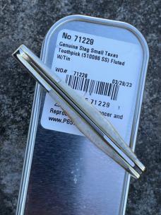 CASE XX ** 2023 GENUINE STAG FLUTED SMALL TEXAS TOOTHPICK CASE XX ** 2023 GENUINE STAG FLUTED SMALL TEXAS TOOTHPICK