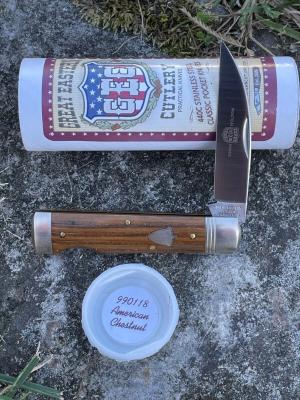 GEC ** 440C 990118 AMERICAN CHESTNUT WALL STREET POCKET KNIFE