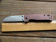 QSP Penguin Liner Lock Knife Solid Copper Handle Covers D2 Steel QSP Penguin Liner Lock Knife Solid Copper Handle Covers D2 Steel