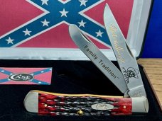 Case XX USA Hank Williams Jr.#001/050 Dark Crimson”Jigged”Bone Handle Trapper Knife,Deep Etch,NEW. Case XX USA Hank Williams Jr.#001/050 Dark Crimson”Jigged”Bone Handle Trapper Knife,Deep Etch,NEW.