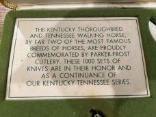 Parker-Frost Cutlery "Kentucky Thoroughbred & Tennessee Walking Horse" Ltd Ed Set Germany SN#0294