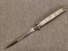 *NOS* Frank Beltrame ITALIAN 11" GENUINE Mother of Pearl Stiletto w/Bayonet Blade 4MM