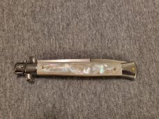 *NOS* Frank Beltrame ITALIAN 11" GENUINE Mother of Pearl Stiletto w/Bayonet Blade 4MM