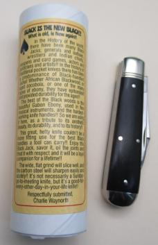 Waynorth Cutlery Black Jack Knife. Special Factory Order by Charlie C. SFO 861219. New in The Tube. Waynorth Cutlery Black Jack Knife. Special Factory Order by Charlie C. SFO 861219. New in The Tube.