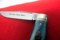 ALL ABOUT POCKET KNIVES 2023 LOCKBACK 721123LB SMOOTH BLUE BONE LIMITED PRODUCTION