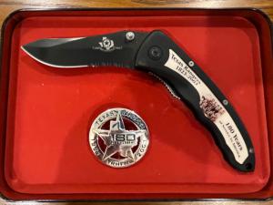 Smith & Wesson "Texas Rangerss 180th Anniversary" Knife & Badge Set