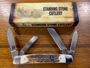Standing Stone Cutlery SS0110SG 3 1/2" Congress Folding Knife w/Stag Scales 
