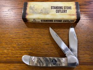 Standing Stone Cutlery SS0111RH Copperhead Folding Knife w/Ram Horn Scales